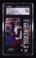 Jayden Daniels 2024 Finest Field Generals Checkerboard Refractors #FG18 RC (CGC 10) at PristineAuction.com