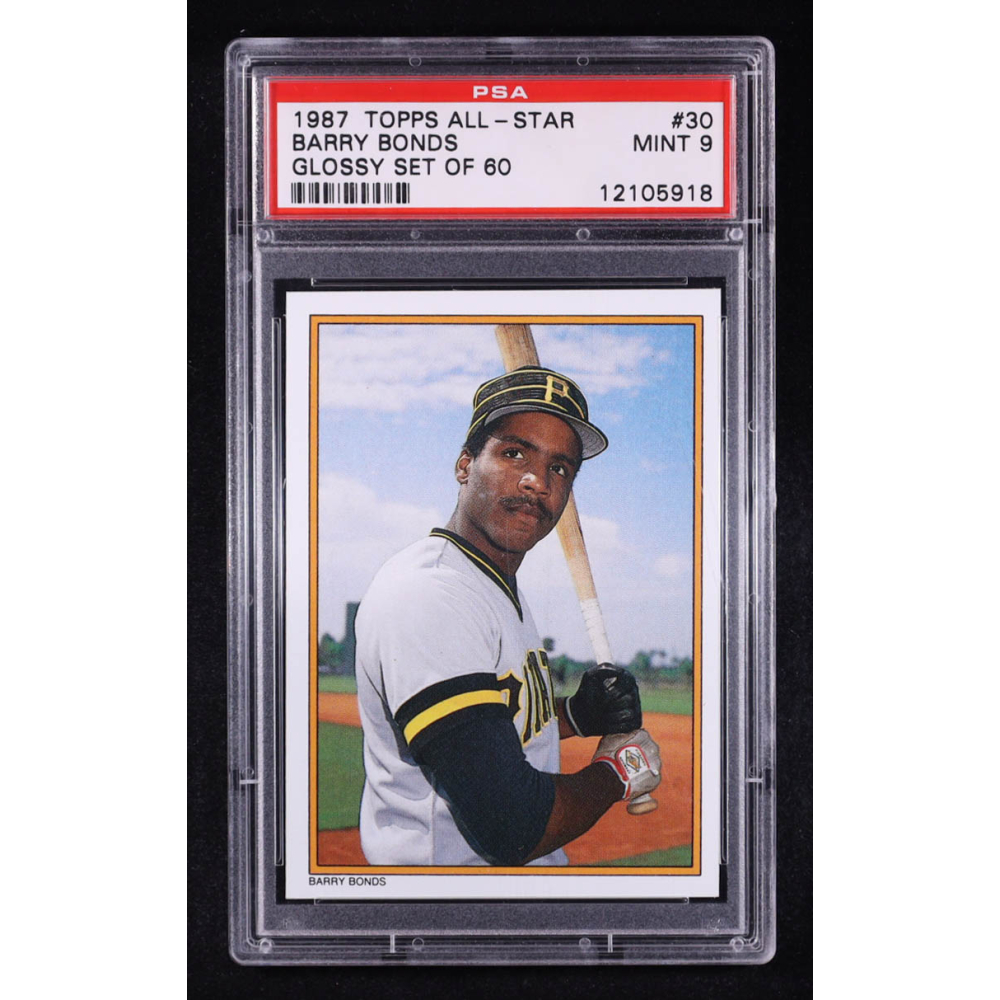 Barry Bonds 1987 Topps Glossy Send-Ins #30 RC (PSA 9) at PristineAuction.com