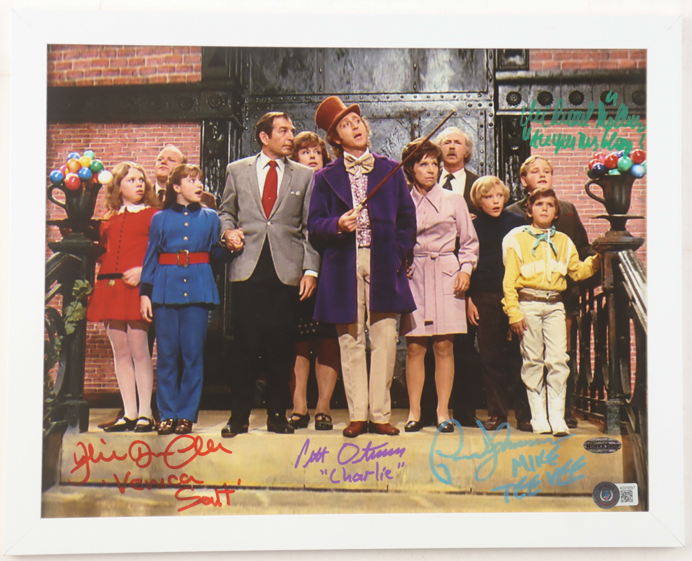 "Willy Wonka and the Chocolate Factory" Custom Framed Photo Signed by (4) with Paris Themmen, Peter Ostrum, Julie Dawn Cole, Michael Bollner With Character Inscriptions (Beckett) at PristineAuction.com "Willy Wonka and the Chocolate Factory" Custom Framed Photo Signed by (4) with Paris Themmen, Peter Ostrum, Julie Dawn Cole, Michael Bollner With Character Inscriptions (Beckett) at PristineAuction.com