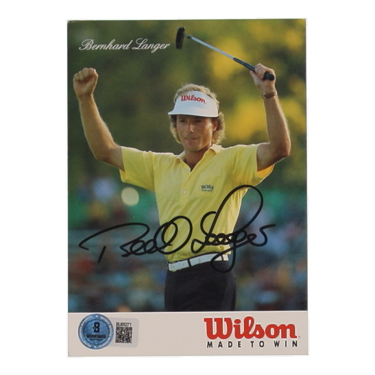 Bernhard Langer Signed 4x6 Wilson Ad (Beckett) at PristineAuction.com Bernhard Langer Signed 4x6 Wilson Ad (Beckett) at PristineAuction.com