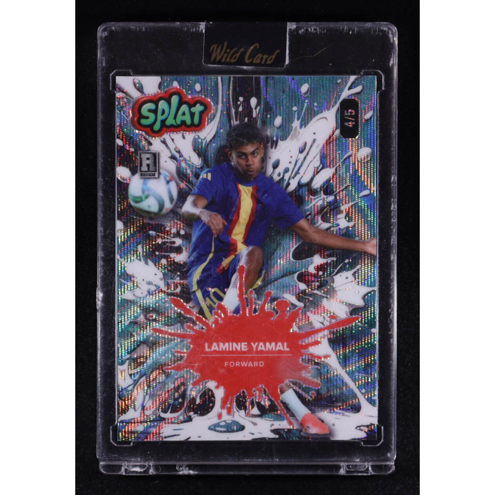 Lamine Yamal 2024 Wild Card Splat Teal #SBTEAL02-LY3 RC #4/5 at PristineAuction.com