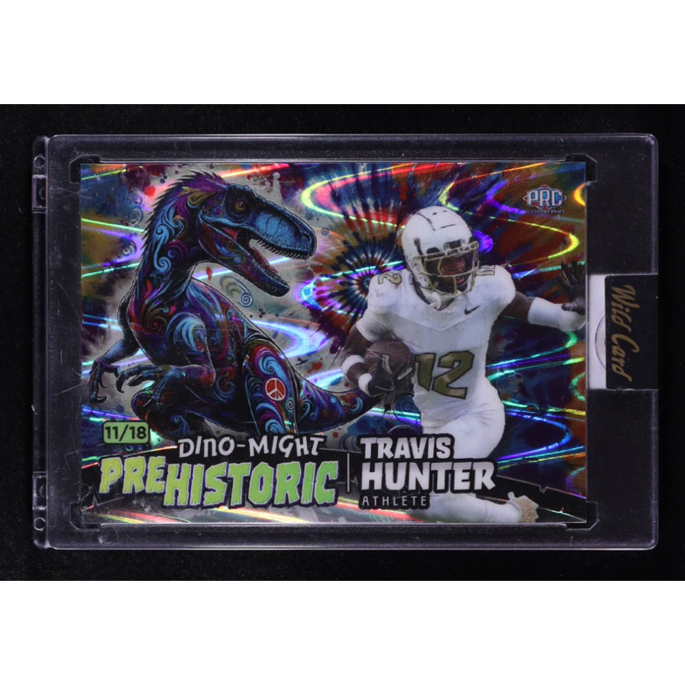 Travis Hunter 2024 Wild Card Alumination Dino-Might Prehistoric Raptor #PHRAP1-TH RC #11/18 at PristineAuction.com