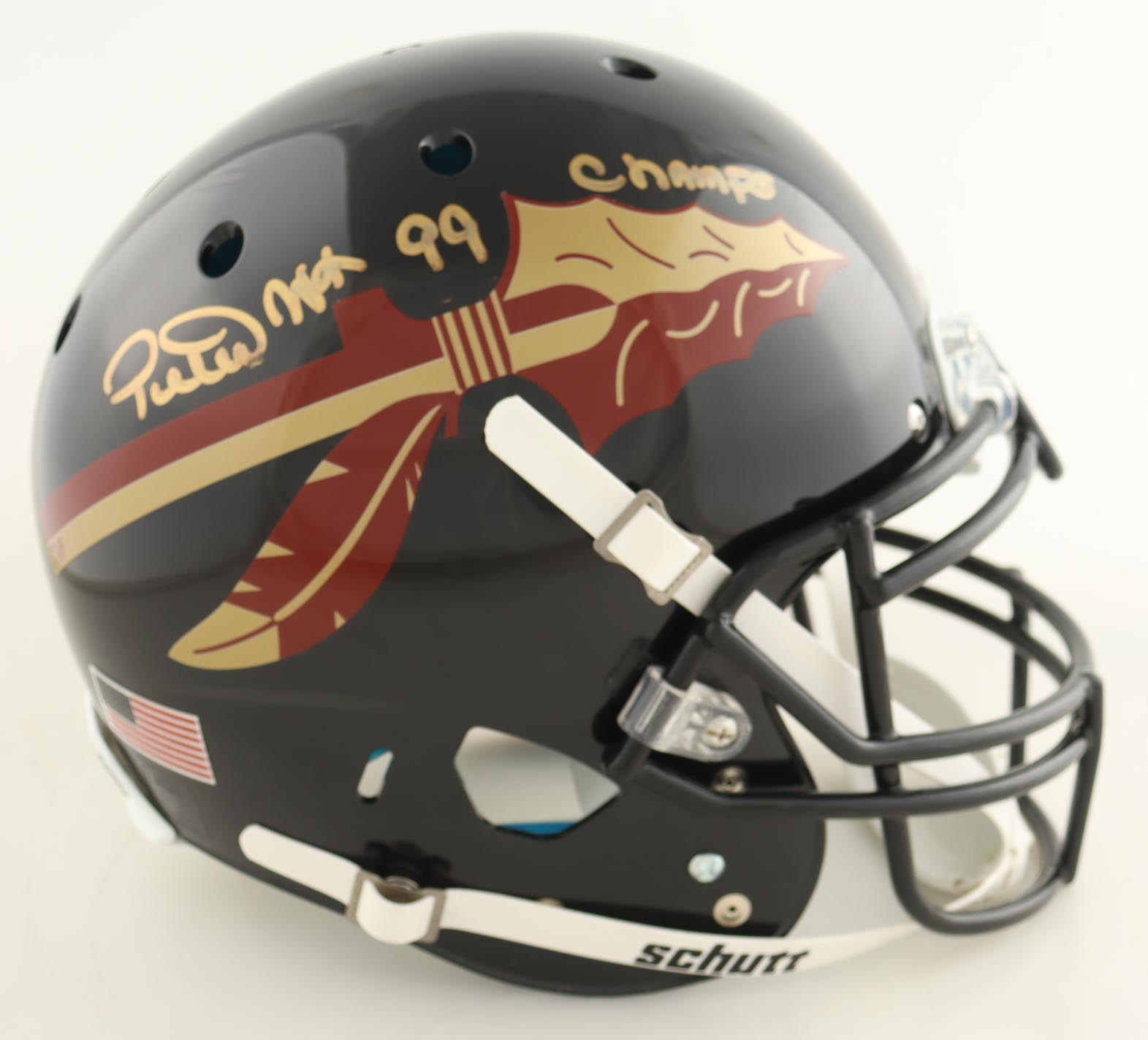 Peter Warrick Signed Florida State Seminoles Full-Size Authentic Helmet inscribed "99 Champs" (Beckett) at PristineAuction.com Peter Warrick Signed Florida State Seminoles Full-Size Authentic Helmet inscribed "99 Champs" (Beckett) at PristineAuction.com