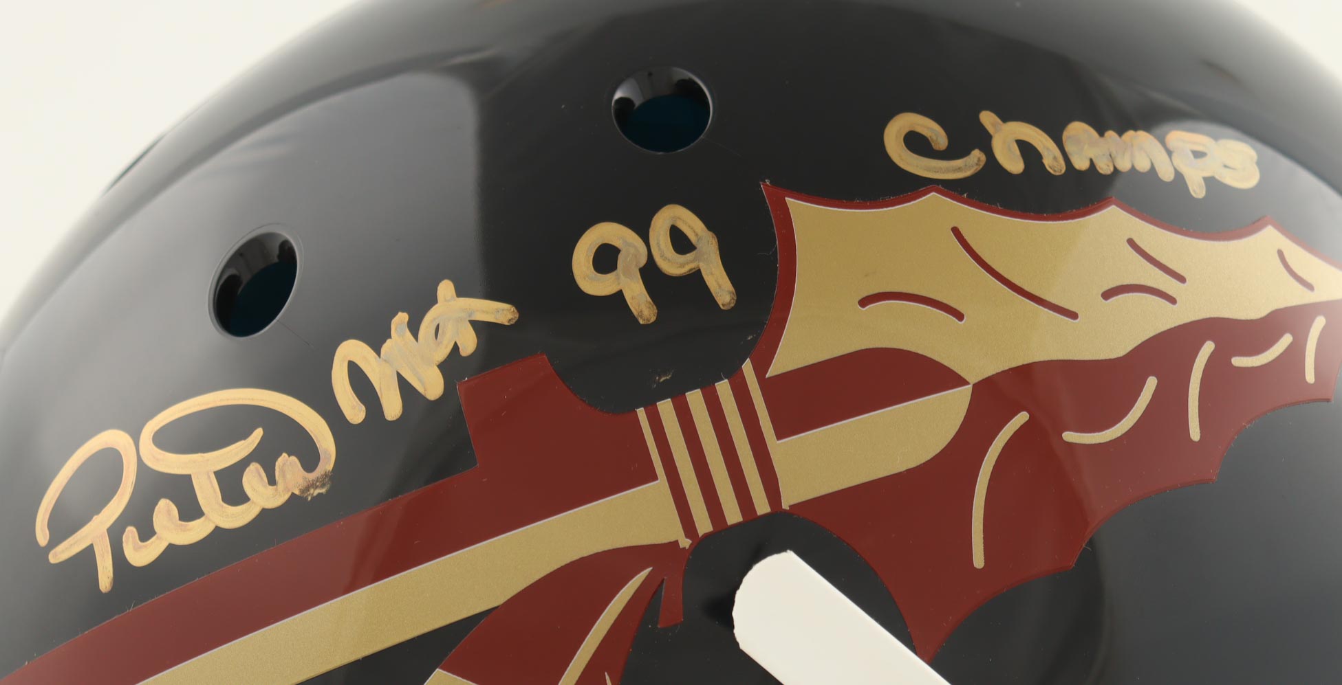 Peter Warrick Signed Florida State Seminoles Full-Size Authentic Helmet inscribed "99 Champs" (Beckett) at PristineAuction.com Peter Warrick Signed Florida State Seminoles Full-Size Authentic Helmet inscribed "99 Champs" (Beckett) at PristineAuction.com