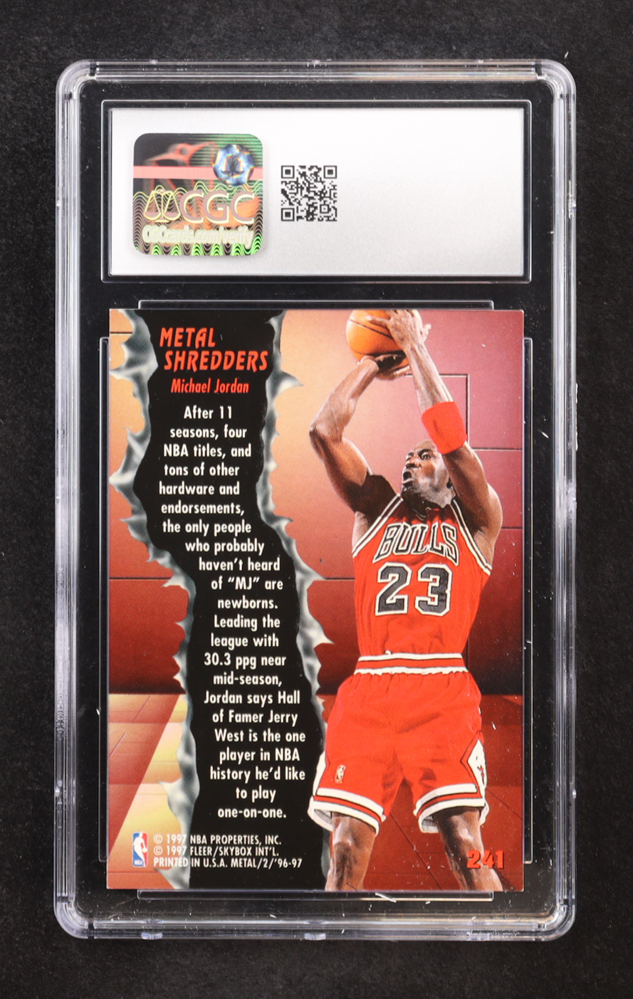 Michael Jordan 1996-97 Metal #241 MS (CGC 8.5) at PristineAuction.com Michael Jordan 1996-97 Metal #241 MS (CGC 8.5) at PristineAuction.com