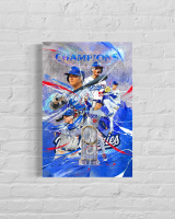 2025 World Series Champions Dodgers Custom 14x20 Canvas at PristineAuction.com