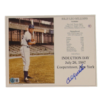 Billy Williams Signed 8x10 Baseball Hall of Fame Induction Day Stat Card (Beckett) at PristineAuction.com