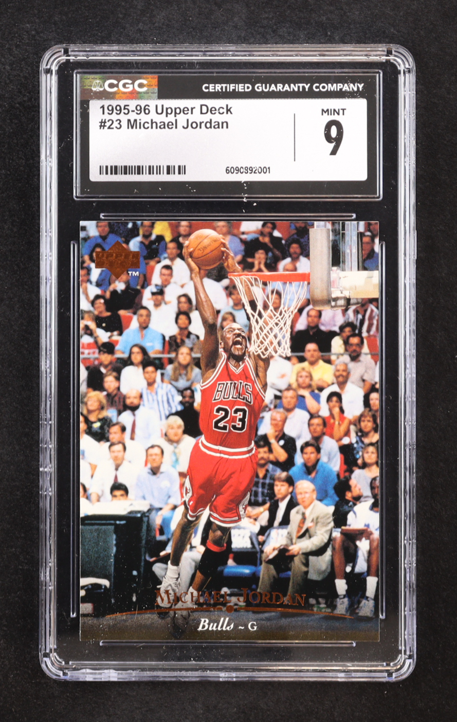 Michael Jordan 1995-96 Upper Deck #23 (CGC 9) at PristineAuction.com Michael Jordan 1995-96 Upper Deck #23 (CGC 9) at PristineAuction.com