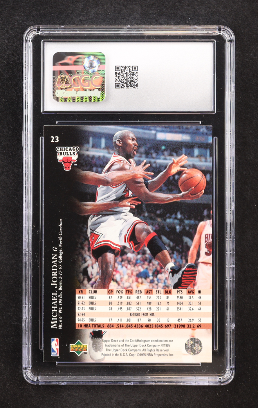Michael Jordan 1995-96 Upper Deck #23 (CGC 9) at PristineAuction.com Michael Jordan 1995-96 Upper Deck #23 (CGC 9) at PristineAuction.com
