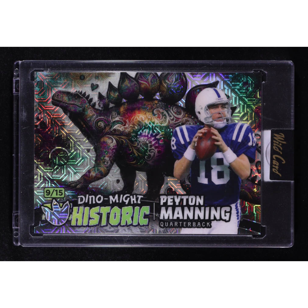 Peyton Manning 2024 Wild Card Alumination Dino-Might Prehistoric Stegosaurus #PHSTG2-PM #9/15 at PristineAuction.com