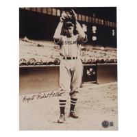 "Rapid" Robert Feller Signed Indians 8x10 Photo (Beckett) at PristineAuction.com