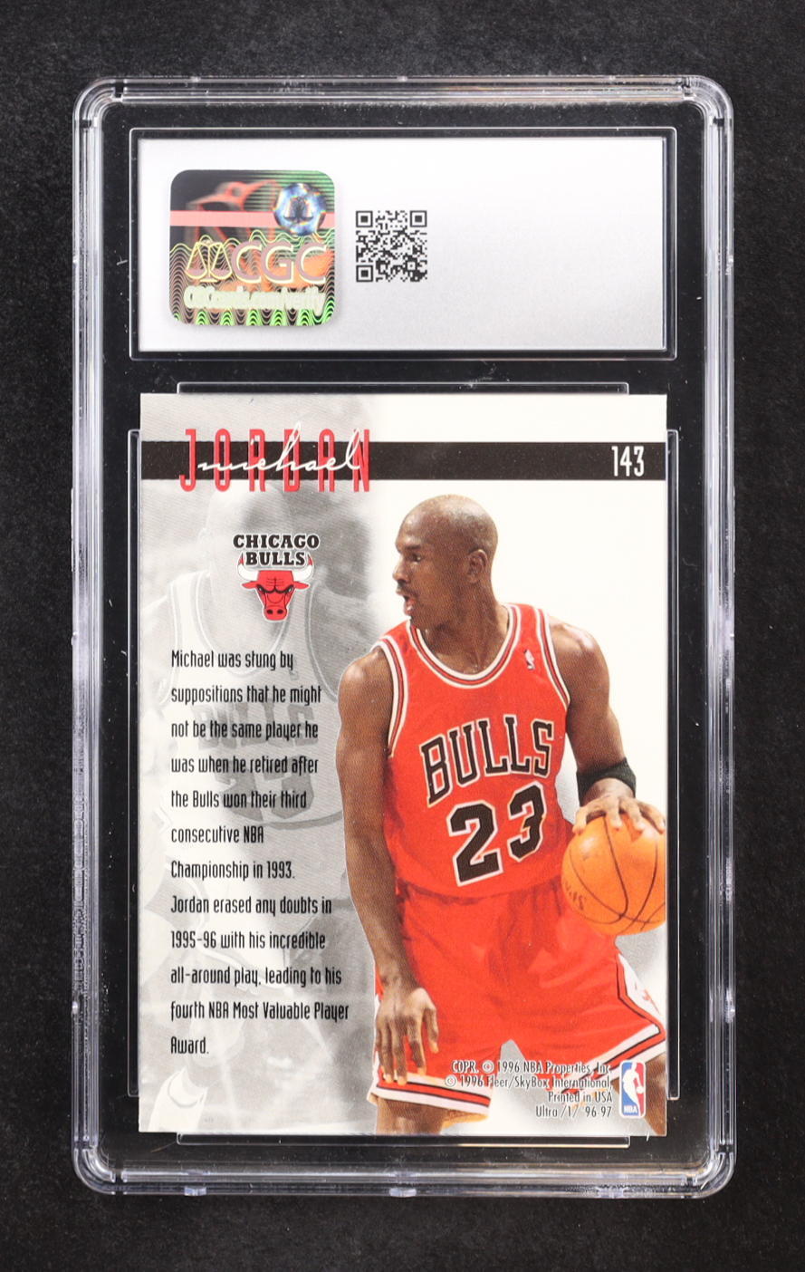 Michael Jordan 1996-97 Ultra #143 (CGC 10) at PristineAuction.com Michael Jordan 1996-97 Ultra #143 (CGC 10) at PristineAuction.com