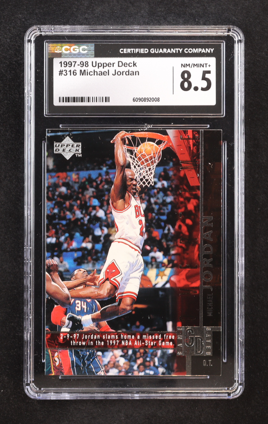 Michael Jordan 1997-98 Upper Deck #316 OT (CGC 8.5) at PristineAuction.com Michael Jordan 1997-98 Upper Deck #316 OT (CGC 8.5) at PristineAuction.com