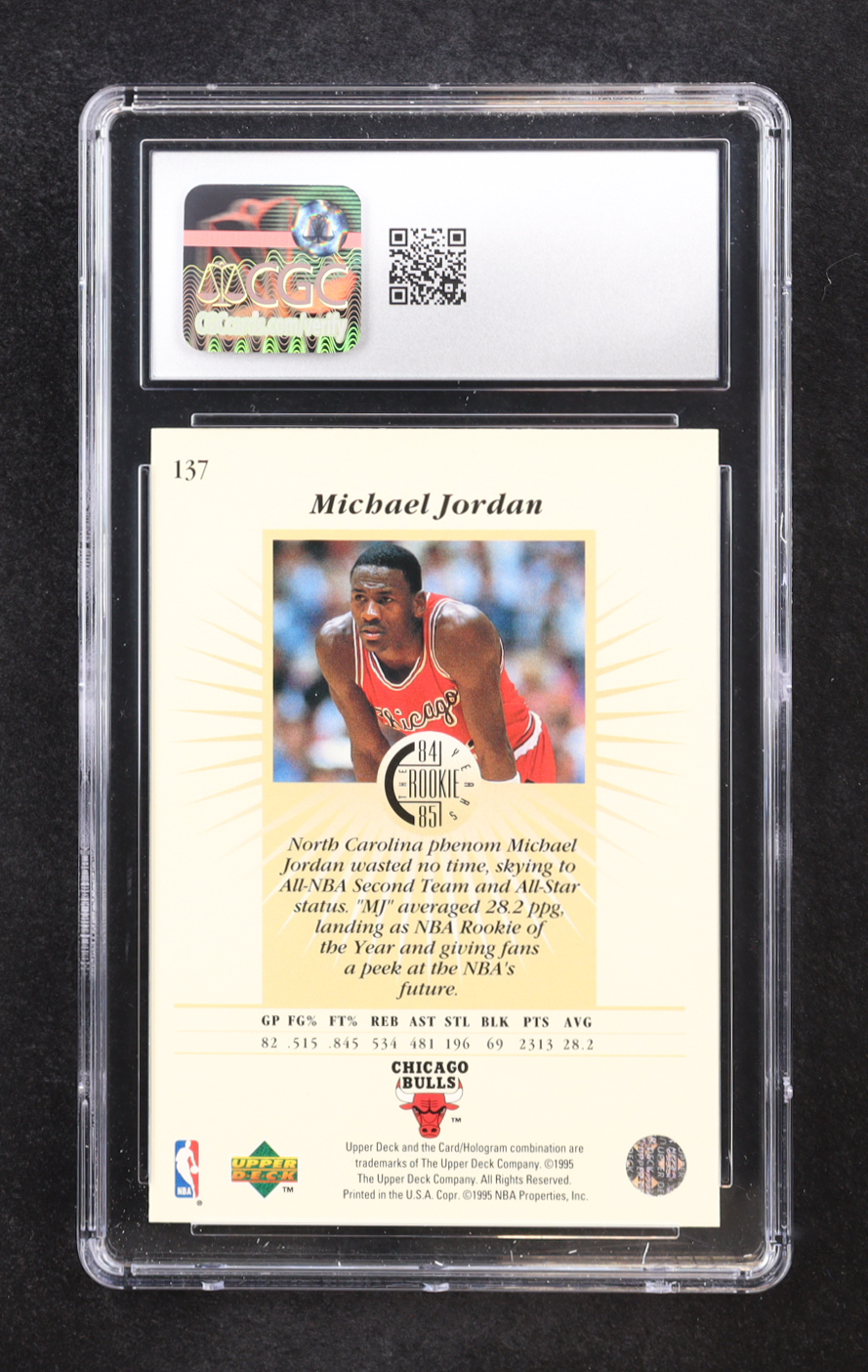 Michael Jordan 1995-96 Upper Deck #137 ROO (CGC 9.5) at PristineAuction.com Michael Jordan 1995-96 Upper Deck #137 ROO (CGC 9.5) at PristineAuction.com