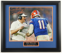 Dan Mullen Signed Florida Gators Custom Framed Photo Display Inscribed "Go Gators!" (PSA) at PristineAuction.com
