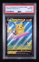 Surfing Pikachu V 2021 Pokemon Celebrations #008 (PSA 8) at PristineAuction.com