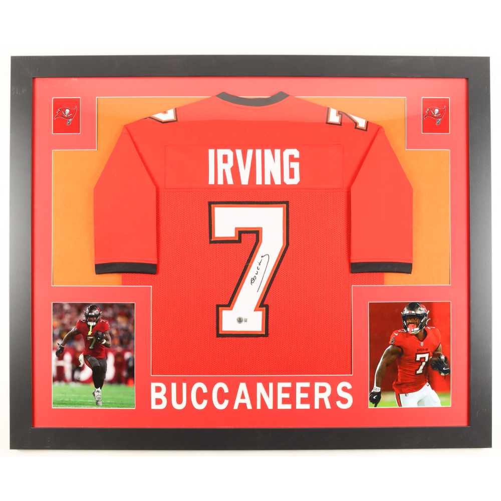 Bucky Irving Signed Custom Framed Jersey Display (Beckett) at PristineAuction.com