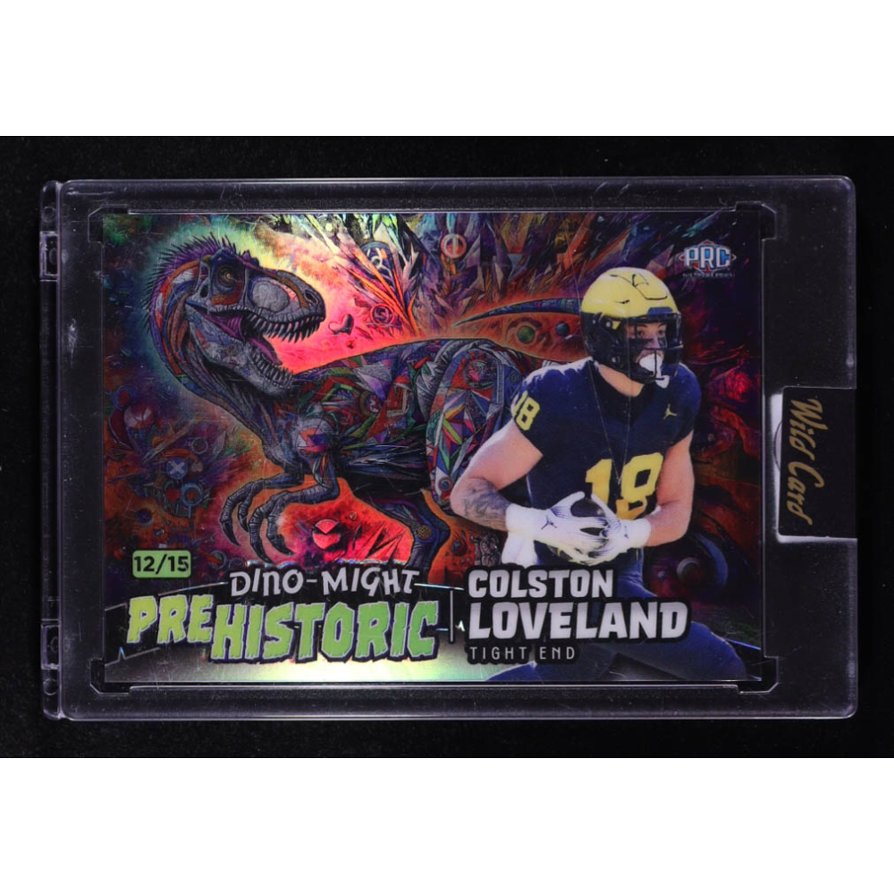 Colston Loveland 2024 Wild Card Alumination Dino-Might Prehistoric Raptor #PHRAP2-CL RC #12/15 at PristineAuction.com