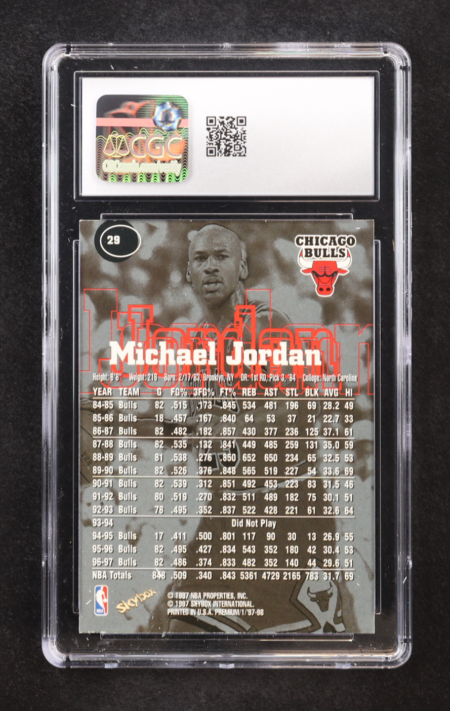 Michael Jordan 1997-98 SkyBox Premium #29 (CGC 8.5) at PristineAuction.com Michael Jordan 1997-98 SkyBox Premium #29 (CGC 8.5) at PristineAuction.com
