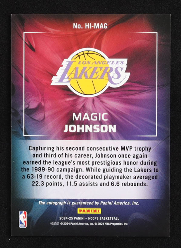 Magic Johnson 2024-25 Hoops Hoops Ink #35 at PristineAuction.com Magic Johnson 2024-25 Hoops Hoops Ink #35 at PristineAuction.com