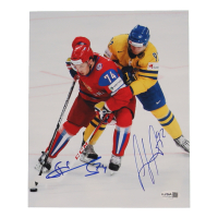Alexis Emelin & Gabriel Landeskog Signed Team Russia / Sweden 8x10 Photo (JSA) at PristineAuction.com