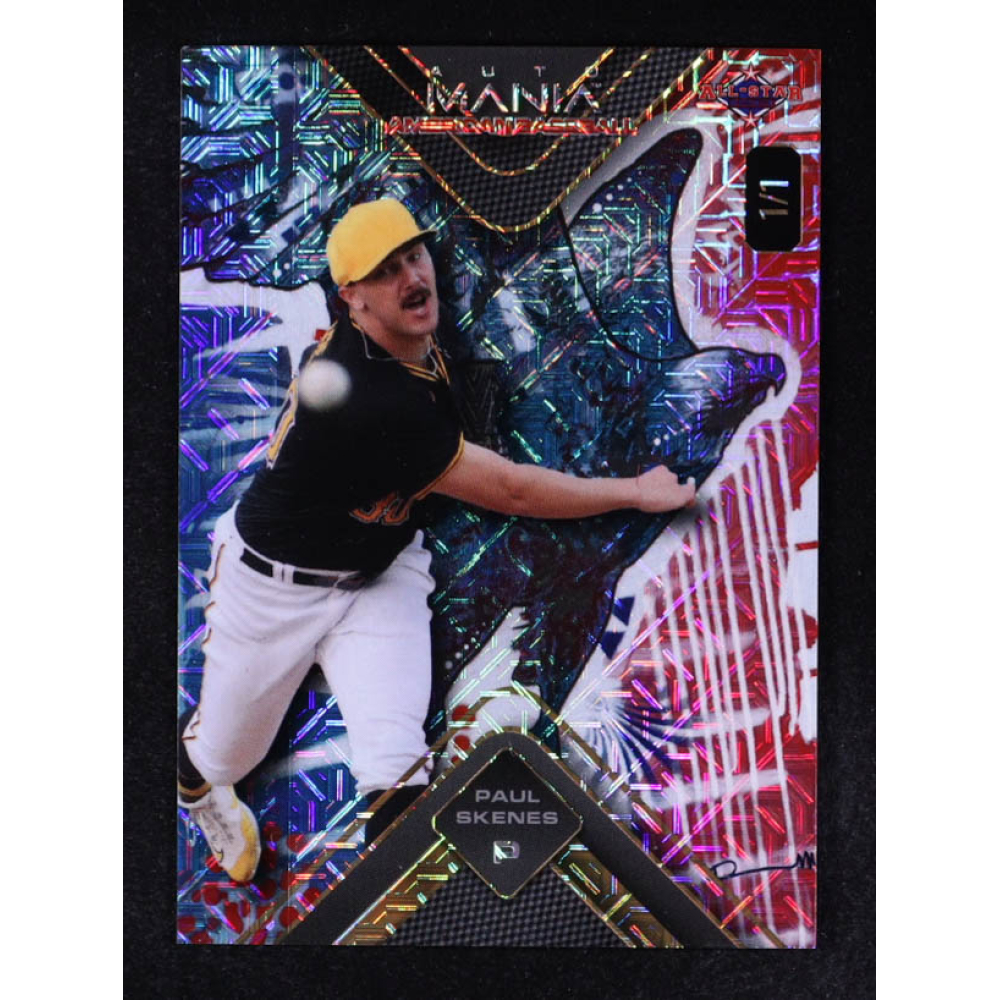 Paul Skenes 2024 Wild Card Auto Mania Triangle American Eagle #AMATPS2 RC #1/1 at PristineAuction.com