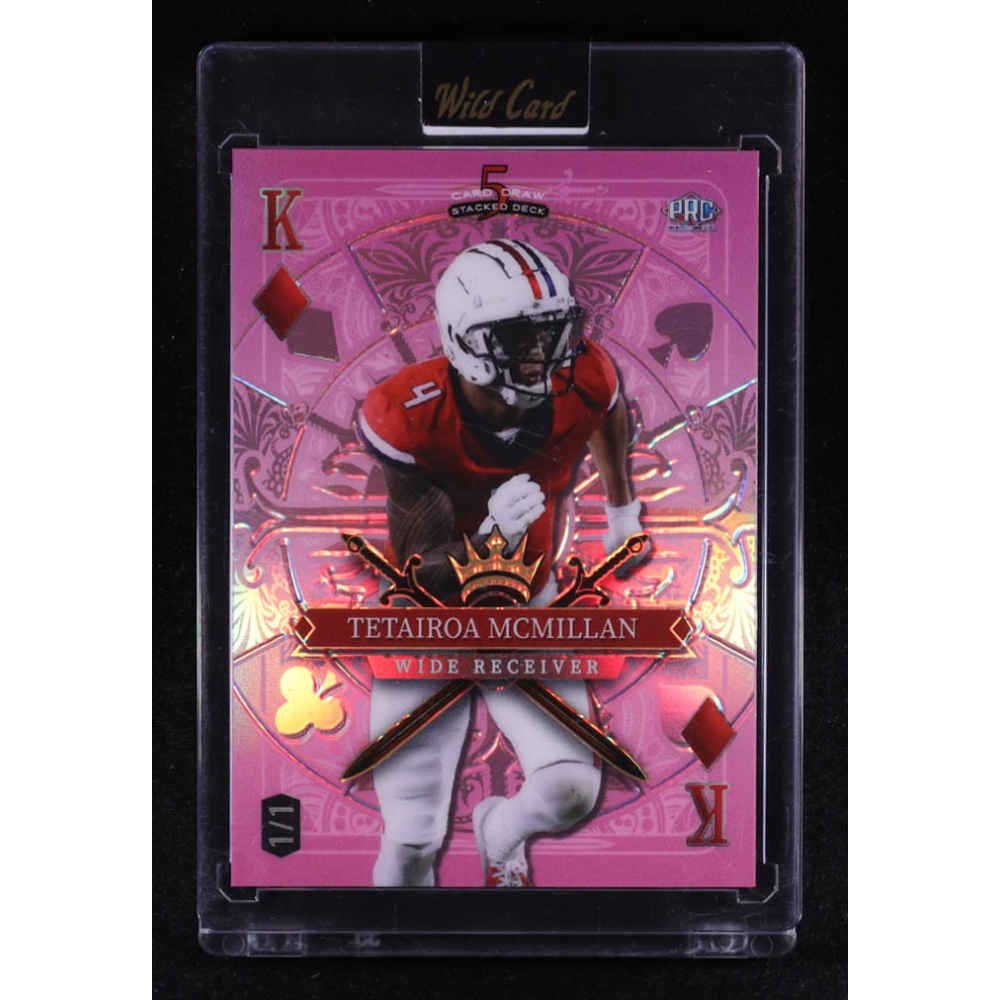 Tetairoa Mcmillan 2024 Wild Card 5 Card Draw Stacked Deck King #SDPD-TMN RC #1/1 at PristineAuction.com
