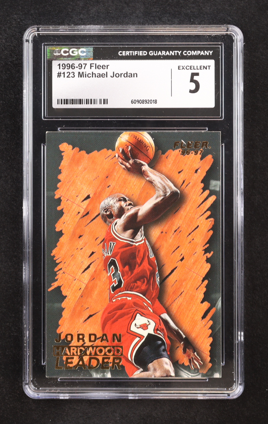 Michael Jordan 1996-97 Fleer #123 HL (CGC 5) at PristineAuction.com Michael Jordan 1996-97 Fleer #123 HL (CGC 5) at PristineAuction.com