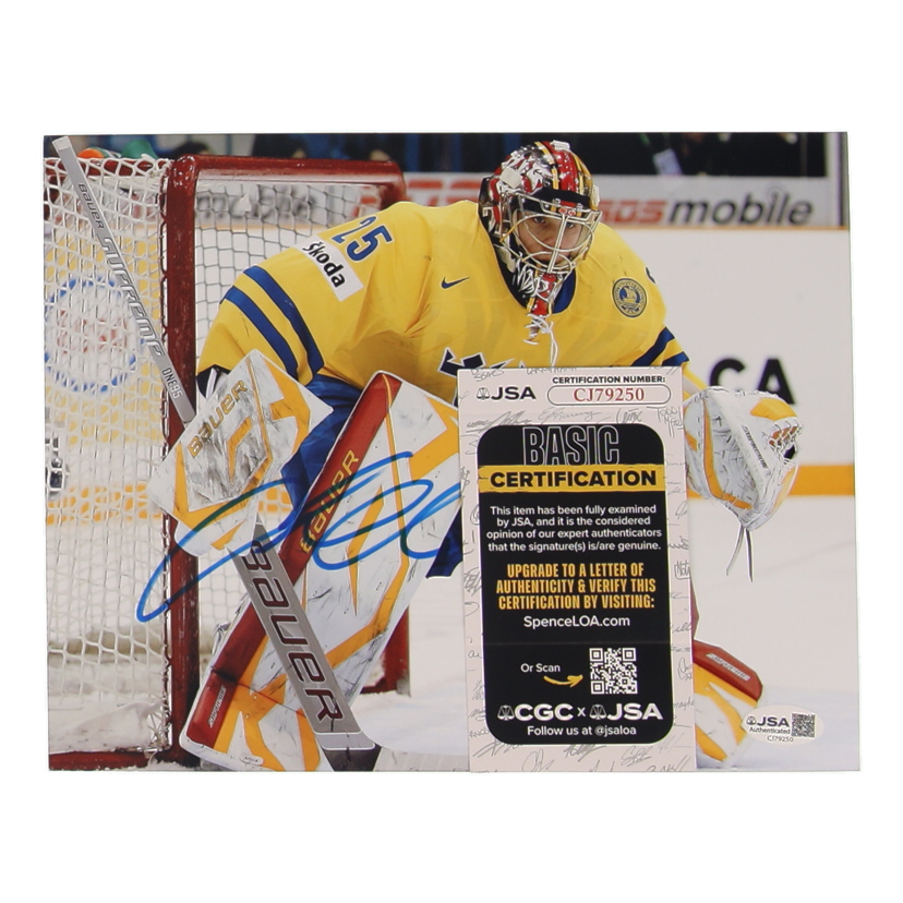 Jacob Markstrom Signed Team Sweden 8x10 Photo (JSA) at PristineAuction.com Jacob Markstrom Signed Team Sweden 8x10 Photo (JSA) at PristineAuction.com