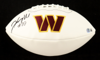 Jacory Croskey-Merritt Signed Commanders Logo Football (Beckett) at PristineAuction.com