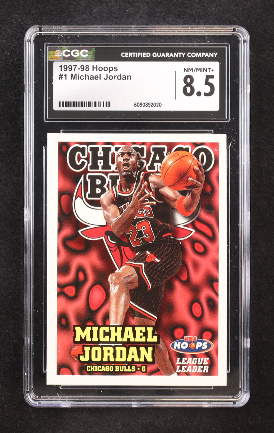 Michael Jordan 1997-98 Hoops #1 LL (CGC 8.5) at PristineAuction.com Michael Jordan 1997-98 Hoops #1 LL (CGC 8.5) at PristineAuction.com