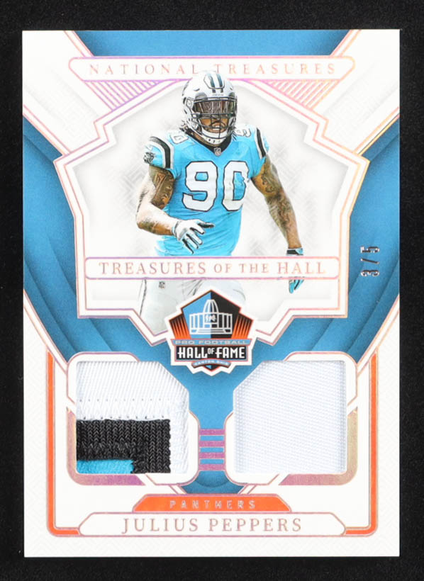 Julius Peppers 2024 Panini National Treasures Treasures of the Hall Holo Gold #22 #3/5 at PristineAuction.com Julius Peppers 2024 Panini National Treasures Treasures of the Hall Holo Gold #22 #3/5 at PristineAuction.com