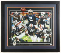 Auburn Tigers LE "All In" 29x33 Custom Framed Lithograph Display Signed By (5) with Cam Newton, Kodi Burns, Wes Byrum, Nick Fairley (Sports Collectibles) at PristineAuction.com