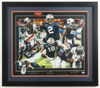 Auburn Tigers LE "All In" 29x33 Custom Framed Lithograph Display Signed By (5) with Cam Newton, Kodi Burns, Wes Byrum, Nick Fairley (Sports Collectibles) at PristineAuction.com