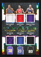 Tracy McGrady / Julius Erving / Shaquille O'Neal / Karl Malone / Jimmy Butler / Manu Ginobili 2024 Leaf ITG Used Sports All-Time Plus+/-Minus Rainbow Crystal #ATM6 #34/40 at PristineAuction.com