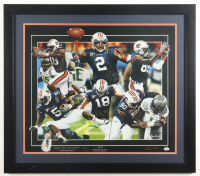 Auburn Tigers LE "All In" 29x33 Custom Framed Lithograph Display Signed By (5) with Cam Newton, Kodi Burns, Wes Byrum, Nick Fairley (Sports Collectibles) at PristineAuction.com