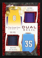 Kobe Bryant / Kevin Durant 2022 Leaf ITG Used Sports Dual Relic Red Pattern #GDM12 #38/45 at PristineAuction.com