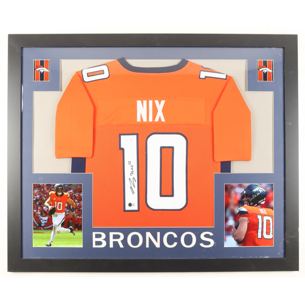 Bo Nix Signed Custom Framed Jersey Display (Beckett) at PristineAuction.com