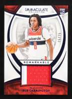 Bub Carrington 2024-25 Immaculate Collection Remarkable Rookie Jerseys Blue #16 #15/25 RC at PristineAuction.com