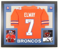 John Elway Signed Custom Framed Jersey Display (Beckett) at PristineAuction.com