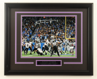 Justin Tucker Signed Custom Framed Photo Display with Title Plaque (JSA) at PristineAuction.com