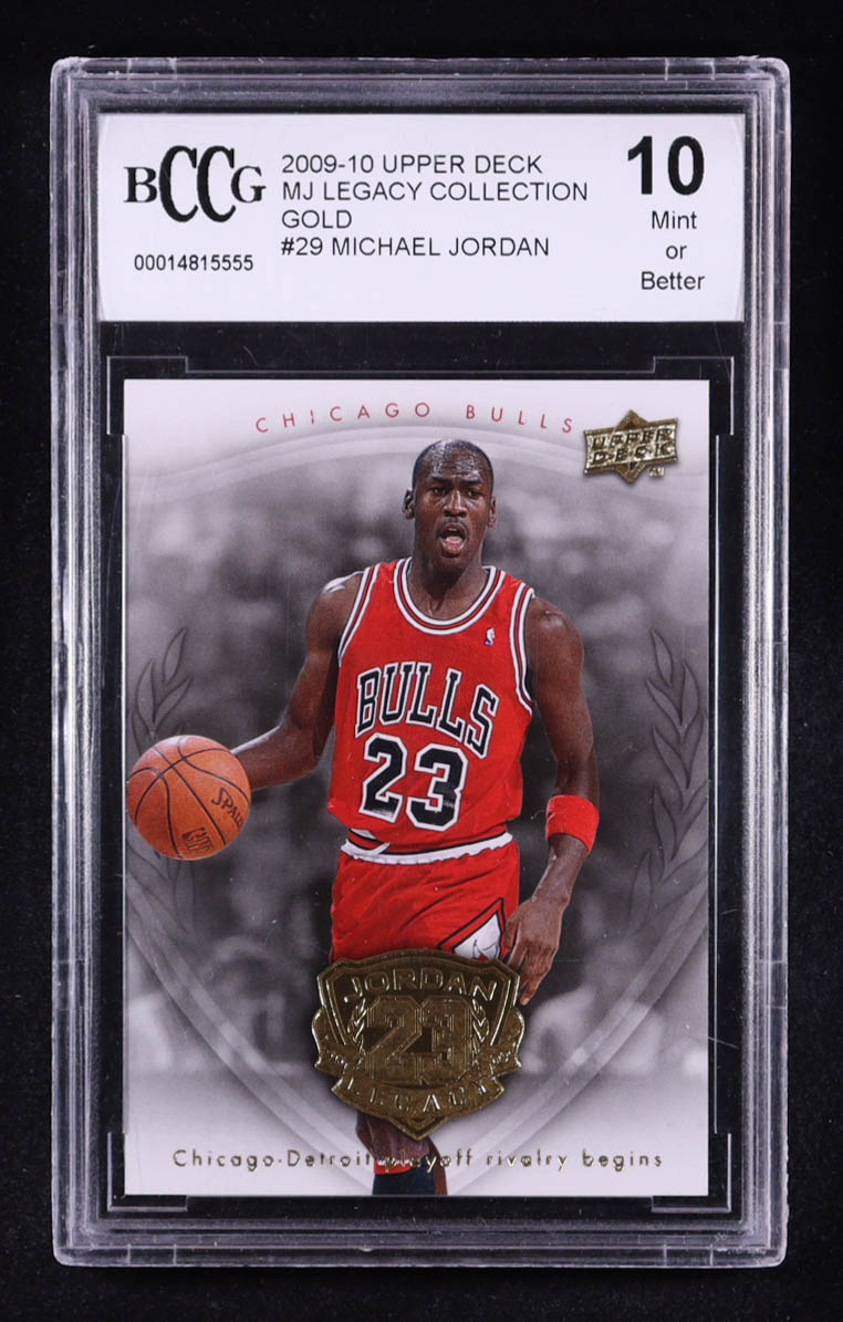 Michael Jordan 2009-10 Upper Deck Michael Jordan Legacy Collection Gold #29 (BCCG 10) at PristineAuction.com Michael Jordan 2009-10 Upper Deck Michael Jordan Legacy Collection Gold #29 (BCCG 10) at PristineAuction.com