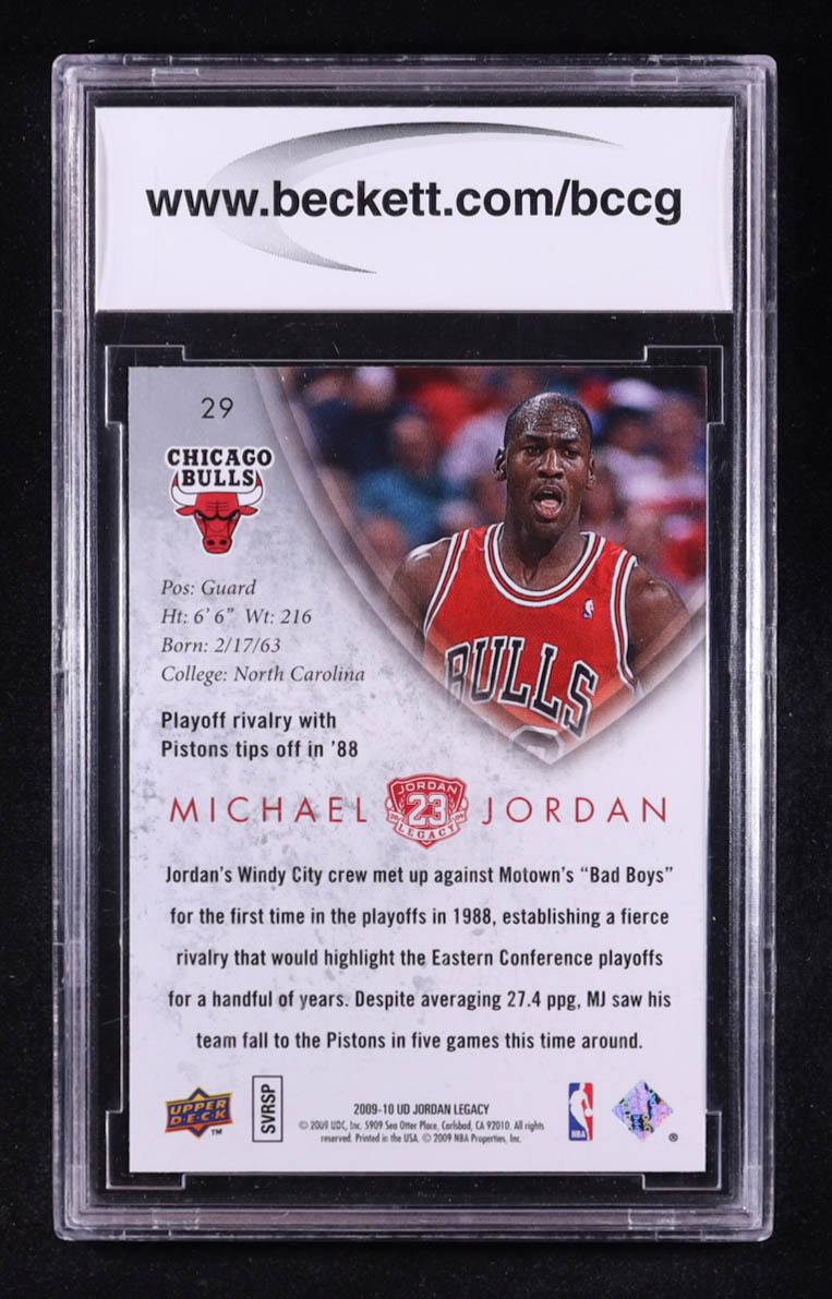 Michael Jordan 2009-10 Upper Deck Michael Jordan Legacy Collection Gold #29 (BCCG 10) at PristineAuction.com Michael Jordan 2009-10 Upper Deck Michael Jordan Legacy Collection Gold #29 (BCCG 10) at PristineAuction.com