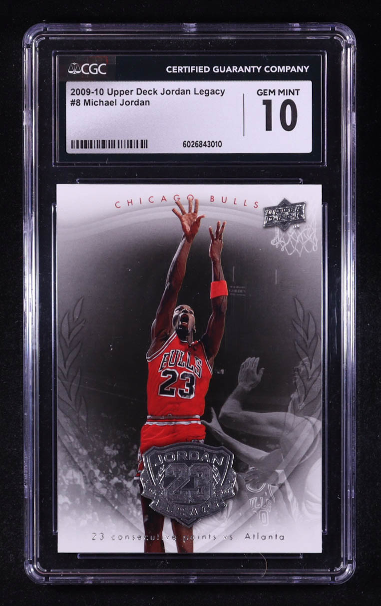 Michael Jordan 2009-10 Upper Deck Michael Jordan Legacy Collection #8 (CGC 10) at PristineAuction.com Michael Jordan 2009-10 Upper Deck Michael Jordan Legacy Collection #8 (CGC 10) at PristineAuction.com