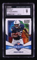 Saquon Barkley 2018 Score NFL Draft #6 RC (CGC 9) at PristineAuction.com