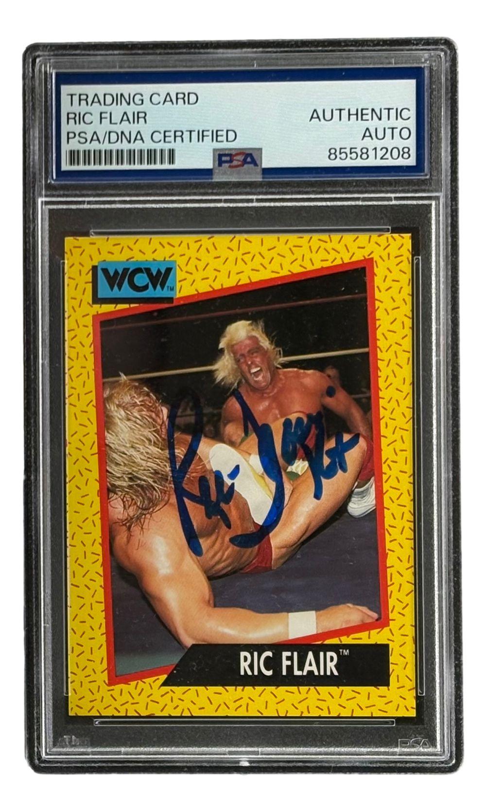 Ric Flair Signed 1991 WCW #39 Inscribed "16x" (PSA) at PristineAuction.com Ric Flair Signed 1991 WCW #39 Inscribed "16x" (PSA) at PristineAuction.com