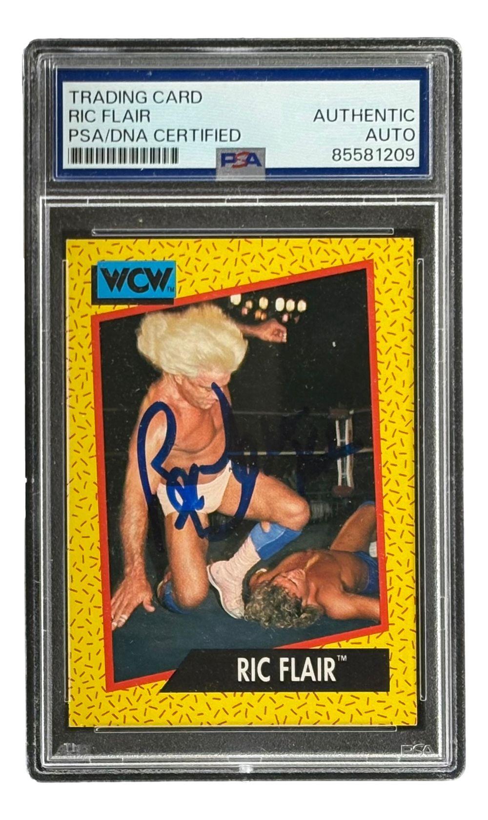Ric Flair Signed 1991 WCW #41 Inscribed "16x" (PSA) at PristineAuction.com Ric Flair Signed 1991 WCW #41 Inscribed "16x" (PSA) at PristineAuction.com
