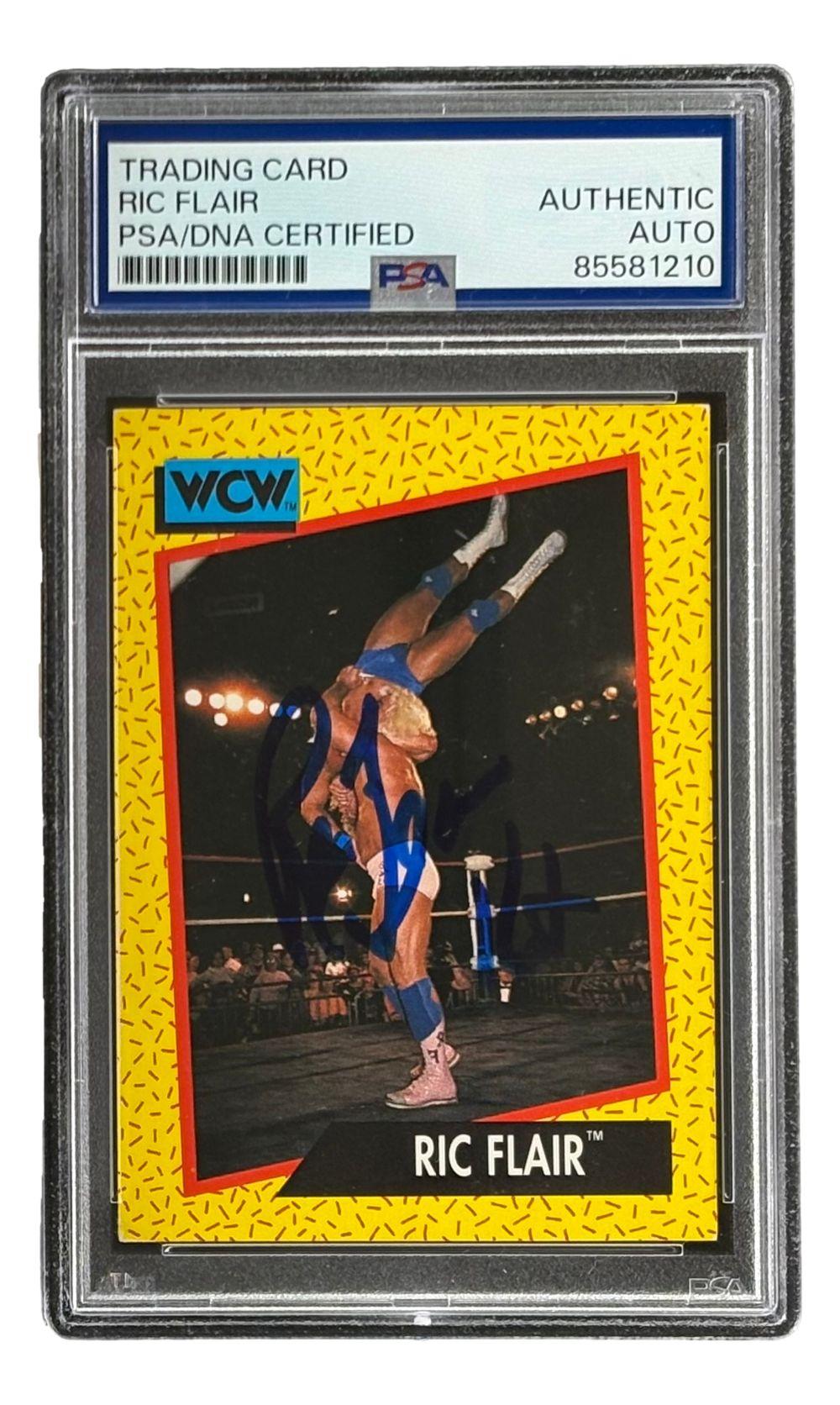 Ric Flair Signed 1991 WCW #42 Inscribed "16x" (PSA) at PristineAuction.com Ric Flair Signed 1991 WCW #42 Inscribed "16x" (PSA) at PristineAuction.com