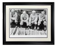 Babe Ruth LE "The Dugout" Yankees Custom Framed Historical Archive Giclee at PristineAuction.com
