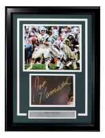Joe Namath Signed Jets Custom Framed Cut Display (Beckett) at PristineAuction.com